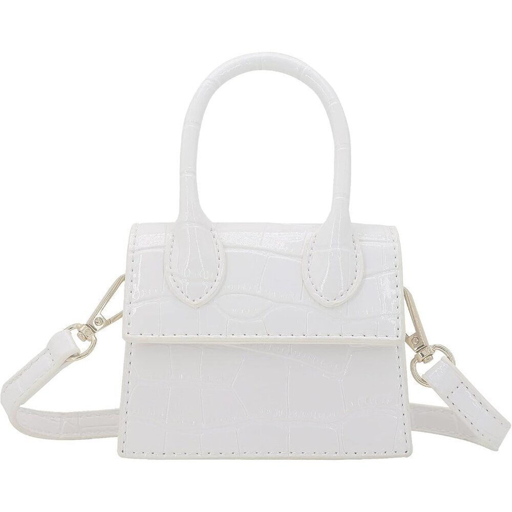 Mini Crossbody Bag Synthetic Leather Compact Purse Clutch Handbag for Women
